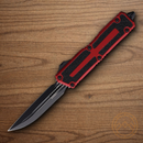 Microtech Auto Scarab II Folding Knife 3.9" Bohler M390MK Steel Blade Red/Black Aluminum Handle