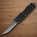 Microtech Auto Scarab II Folding Knife 3.9" Bohler M390MK Steel Blade Black Aluminum Handle