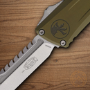 Microtech Auto Combat Troodon Intercepto Folding Knife 4" Bohler M390MK Steel Blade OD Green Aluminum Handle