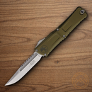 Microtech Auto Combat Troodon Intercepto Folding Knife 4" Bohler M390MK Steel Blade OD Green Aluminum Handle