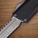 Microtech Auto Combat Troodon Intercepto Folding Knife 4" Bohler M390MK Steel Blade Black Aluminum Handle