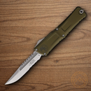Microtech Auto Combat Troodon Intercepto Folding Knife 4" Bohler M390MK Steel Blade OD Green Aluminum Handle