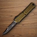Microtech Auto Combat Troodon Intercepto Folding Knife 4" Bohler M390MK Steel Blade OD Green Aluminum Handle