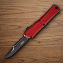Microtech Auto Combat Troodon Intercepto Folding Knife 4" Bohler M390MK Steel Blade Red Aluminum Handle
