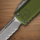 Microtech Auto UTX-85 S/E Gen IV Folding Knife 3" Bohler M390MK Steel Blade OD Green Aluminum Handle