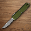 Microtech Auto UTX-85 S/E Gen IV Folding Knife 3" Bohler M390MK Steel Blade OD Green Aluminum Handle