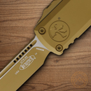 Microtech Auto UTX-85 S/E Gen IV Folding Knife 3" Bohler M390MK Steel Blade Tan Aluminum Handle