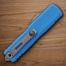 Microtech Auto UTX-85 D/E Gen IV Folding Knife 3.13" Bohler M390MK Steel Blade Blue Aluminum Handle