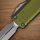 Microtech Auto UTX-85 D/E Gen IV Folding Knife 3.13" Bohler M390MK Steel Blade OD Green Aluminum Handle