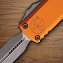 Microtech Auto UTX-85 D/E Gen IV Folding Knife 3.13" Bohler M390MK Steel Blade Orange Aluminum Handle