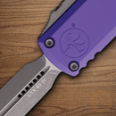 Microtech Auto UTX-85 D/E Gen IV Folding Knife 3.13" Bohler M390MK Steel Blade Purple Aluminum Handle