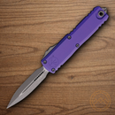 Microtech Auto UTX-85 D/E Gen IV Folding Knife 3.13" Bohler M390MK Steel Blade Purple Aluminum Handle