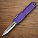 Microtech Auto UTX-85 D/E Gen IV Folding Knife 3.13" Bohler M390MK Steel Blade Purple Aluminum Handle