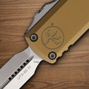 Microtech Auto UTX-85 D/E Gen IV Folding Knife 3.13" Bohler M390MK Steel Blade Tan Aluminum Handle