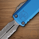 Microtech Auto UTX-85 Folding Knife 3.13" Bohler M390MK Steel Blade Blue Aluminum Handle