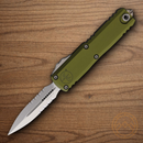 Microtech Auto UTX-85 Folding Knife 3.13" Bohler M390MK Steel Blade OD Green Aluminum Handle