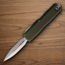 Microtech Auto UTX-85 Folding Knife 3.13" Bohler M390MK Steel Blade OD Green Aluminum Handle