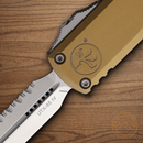 Microtech Auto UTX-85 Folding Knife 3.13" Bohler M390MK Steel Blade Tan Aluminum Handle