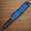 Microtech Auto UTX-85 Folding Knife 3.13" Bohler M390MK Steel Blade Blue Aluminum Handle