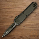 Microtech Auto UTX-85 Folding Knife 3" Bohler M390MK Steel Blade OD Green Aluminum Handle
