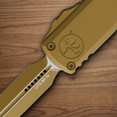 Microtech Auto UTX-85 Folding Knife 3" Bohler M390MK Steel Blade Tan Aluminum Handle