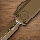 Microtech Auto UTX-85 Folding Knife 3" Bohler M390MK Steel Blade Coyote Tan Aluminum Handle