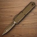 Microtech Auto UTX-85 Folding Knife 3" Bohler M390MK Steel Blade Coyote Tan Aluminum Handle