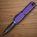 Microtech Auto UTX-85 Folding Knife 3.13" Bohler M390MK Steel Blade Purple Aluminum Handle
