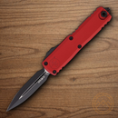 Microtech Auto UTX-85 Folding Knife 3.13" Bohler M390MK Steel Blade Red Aluminum Handle