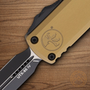 Microtech Auto UTX-85 Folding Knife 3.13" Bohler M390MK Steel Blade Tan Aluminum Handle
