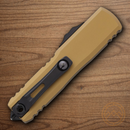 Microtech Auto UTX-85 Folding Knife 3.13" Bohler M390MK Steel Blade Tan Aluminum Handle