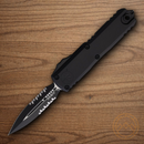 Microtech Auto UTX-85 Folding Knife 3.13" Bohler M390MK Steel Blade Black Aluminum Handle