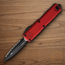 Microtech Auto UTX-85 Folding Knife 3.13" Bohler M390MK Steel Blade Red Aluminum Handle