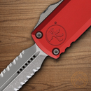 Microtech Auto UTX-85 D/E Gen IV Folding Knife 3.13" Bohler M390MK Steel Blade Red Aluminum Handle