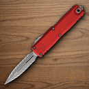 Microtech Auto UTX-85 D/E Gen IV Folding Knife 3.13" Bohler M390MK Steel Blade Red Aluminum Handle