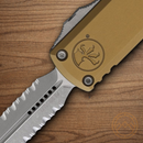 Microtech Auto UTX-85 D/E Gen IV Folding Knife 3.13" Bohler M390MK Steel Blade Tan Aluminum Handle