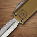 Microtech Auto UTX-85 D/E Gen IV Folding Knife 3.13" Bohler M390MK Steel Blade Tan Aluminum Handle