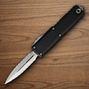 Microtech Auto UTX-85 D/E Gen IV Folding Knife 3.13" Bohler M390MK Steel Blade Black Aluminum Handle