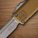 Microtech Auto UTX-85 T/E Gen IV Folding Knife 3" Bohler M390MK Steel Blade Tan Aluminum Handle