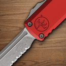 Microtech Auto UTX-85 T/E Gen IV Folding Knife 3.13" Bohler M390MK Steel Blade Red Aluminum Handle