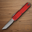 Microtech Auto UTX-85 T/E Gen IV Folding Knife 3.13" Bohler M390MK Steel Blade Red Aluminum Handle