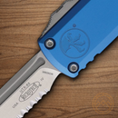 Microtech Auto UTX-85 T/E Gen IV Folding Knife 3" Bohler M390MK Steel Blade Blue Aluminum Handle