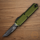 Microtech Auto UTX-85 Gen IV Folding Knife 3.13" Bohler M390MK Steel Blade OD Green Aluminum Handle