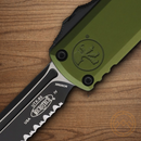 Microtech Auto UTX-85 Gen IV Folding Knife 3.13" Bohler M390MK Steel Blade OD Green Aluminum Handle