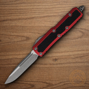 Microtech Auto Daytona Folding Knife 3.13" Premium Steel Blade Red Aluminum Handle