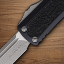 Microtech Auto UTX-85 D/E Gen IV Folding Knife 3.13" Bohler M390MK Steel Blade Black Aluminum Handle