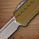 Microtech Auto Cypher II Folding Knife 3.5" Premium Steel Blade OD Green Aluminum Handle
