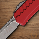 Microtech Auto Cypher II Folding Knife 3.5" Bohler M390MK Steel Blade Red Aluminum Handle