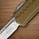 Microtech Auto Cypher II Folding Knife 3.5" Premium Steel Blade OD Green Aluminum Handle