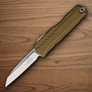 Microtech Auto Cypher II Folding Knife 3.5" Premium Steel Blade OD Green Aluminum Handle